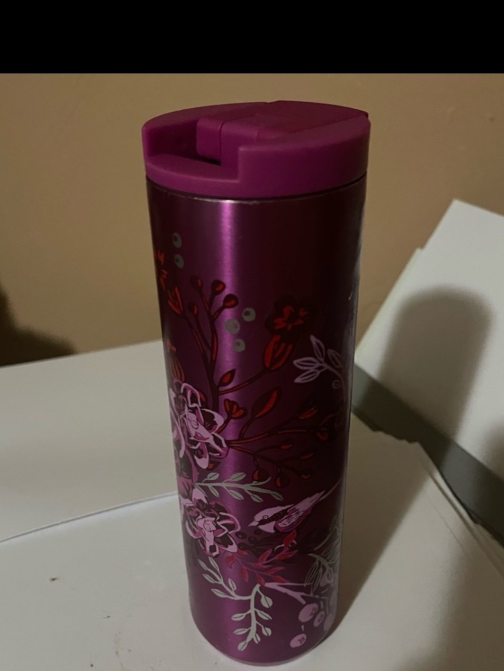 Starbucks 16 oz Pink Floral Rose Tumbler NWTS - Picture 2 of 6